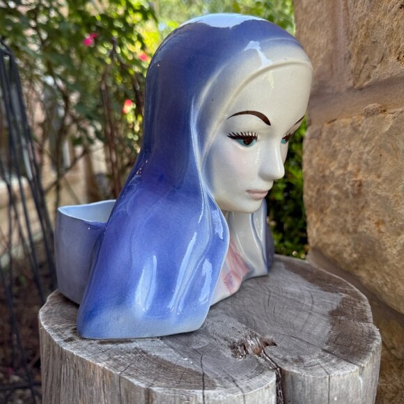 Vintage horton Ceramic Madona/Nun Head vase/planter - Picture 13 of 14